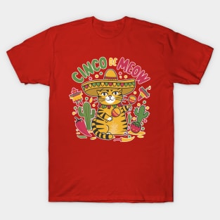 Cinco de meow - Cinco de mayo funny cat T-Shirt